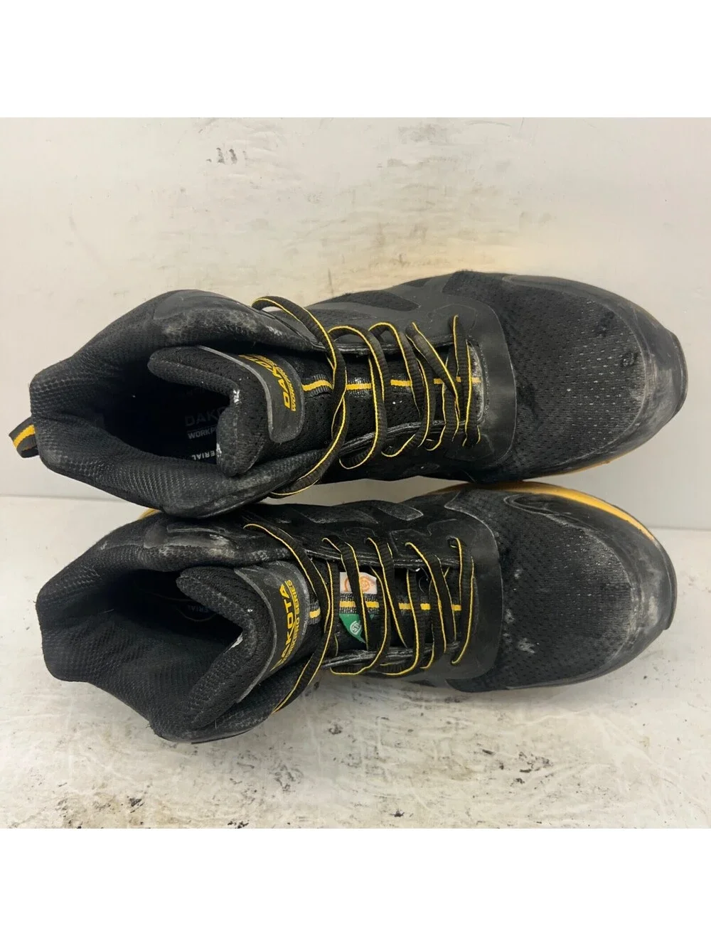 Dakota Men's Mid-Cut CTCP Athletic Safety Shoes 3822 Black/Yellow Size 11M
